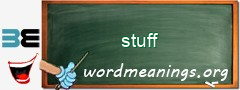 WordMeaning blackboard for stuff